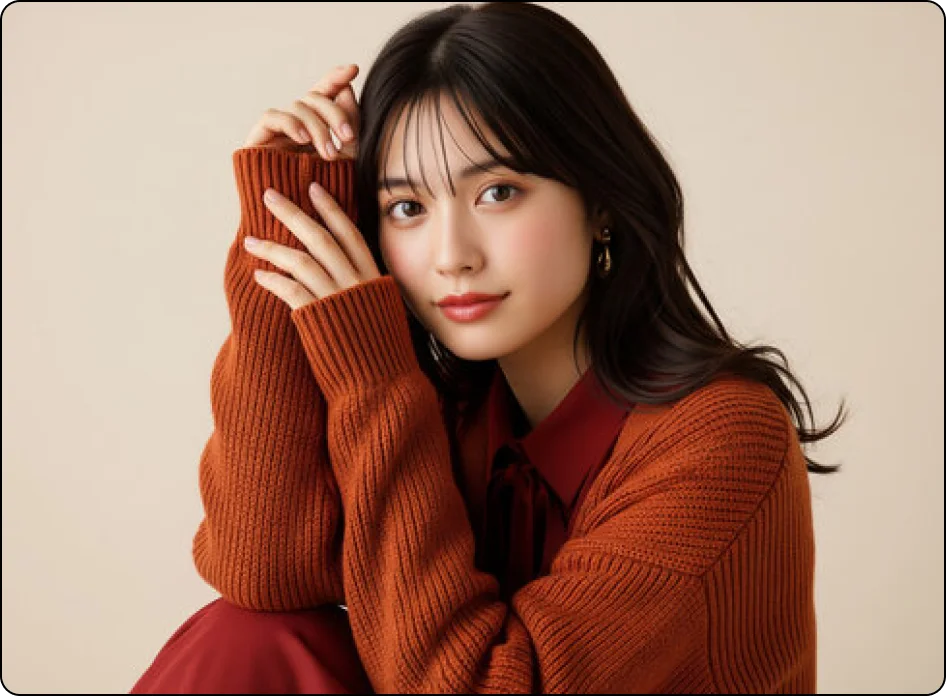 かわいい女性モデル写真